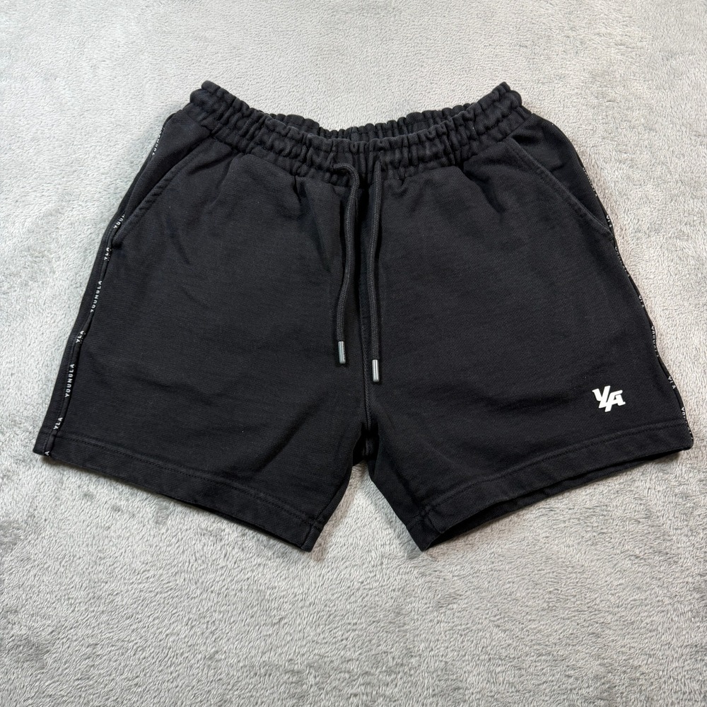 YoungLA Fleece Sweat Shorts Mens Medium Black Cotton Gym Bodybuilding YLA2929